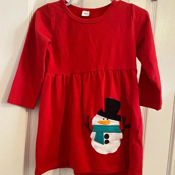 Snowman Holiday Dress - Picture 1 of 6